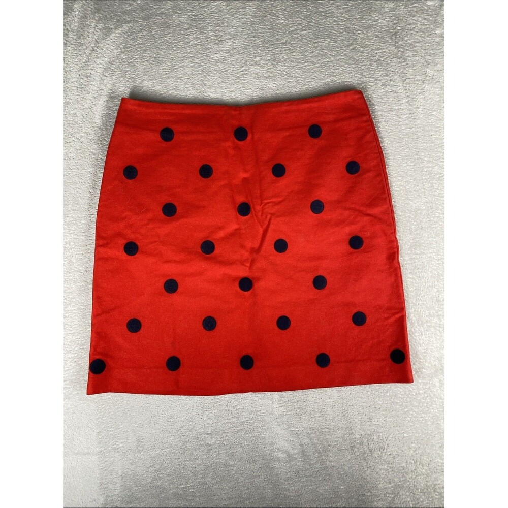 Boden Polka dot A-Line skirt Women's 8 Red Cotton Y2K Ladybug